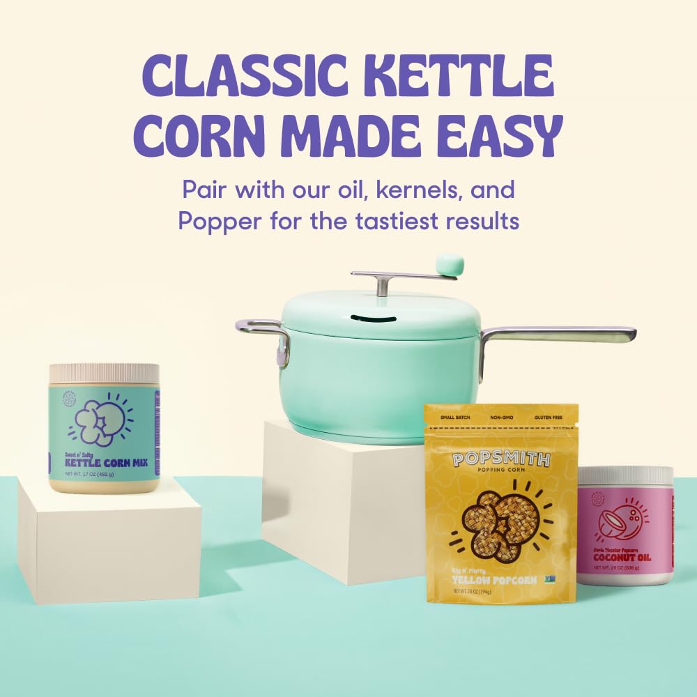 POPSMITH finished kettle corn ready for cozy movie night.