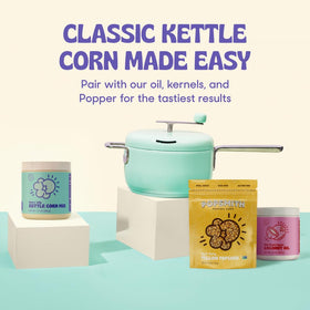 POPSMITH finished kettle corn ready for cozy movie night.