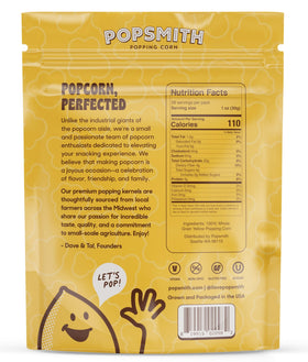 PopSmith premium kernels designed for movie nights and gatherings.