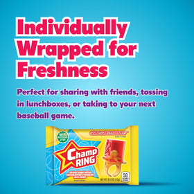 POPUPS! LOLLIPOP Champ Ring individually wrapped for freshness