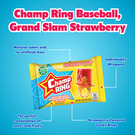 POPUPS! LOLLIPOP Champ Ring packaging close-up highlighting freshness and portability