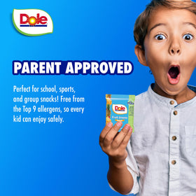 POPUPS! LOLLIPOP Dole Fruit Snacks no artificial dyes for vibrant, natural look.