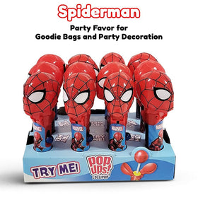 Collectible Spiderman POPUPS! lollipops set for party favors.