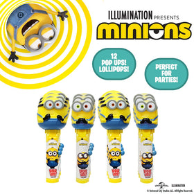 POPUPS! Lollipops Minions holder closed-case keeps candy safe and clean.