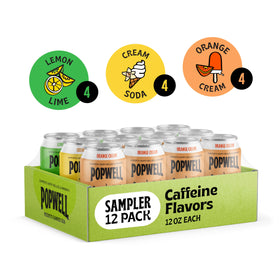 Popwell Lemon Lime can, zesty citrus lift for on-the-go energy