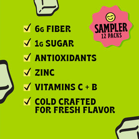 Popwell Tropical Mango bottle highlights vitamin-rich, fruity refreshment.