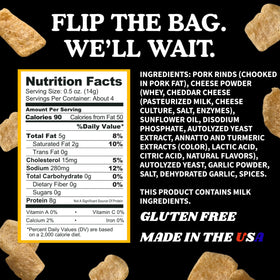 Pork King Good Nacho Cheddar open bag ready for snacking
