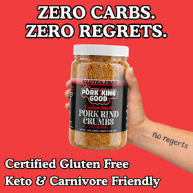 Pork King Good spicy Cajun crumbs on chicken fingers for crispy coating