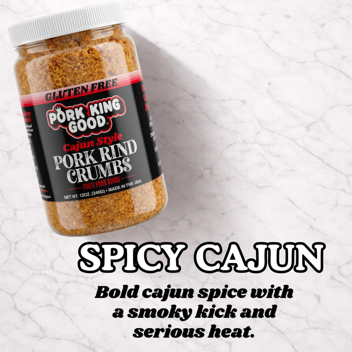 Pork King Good pork rind crumbs in a bowl for versatile low-carb coating