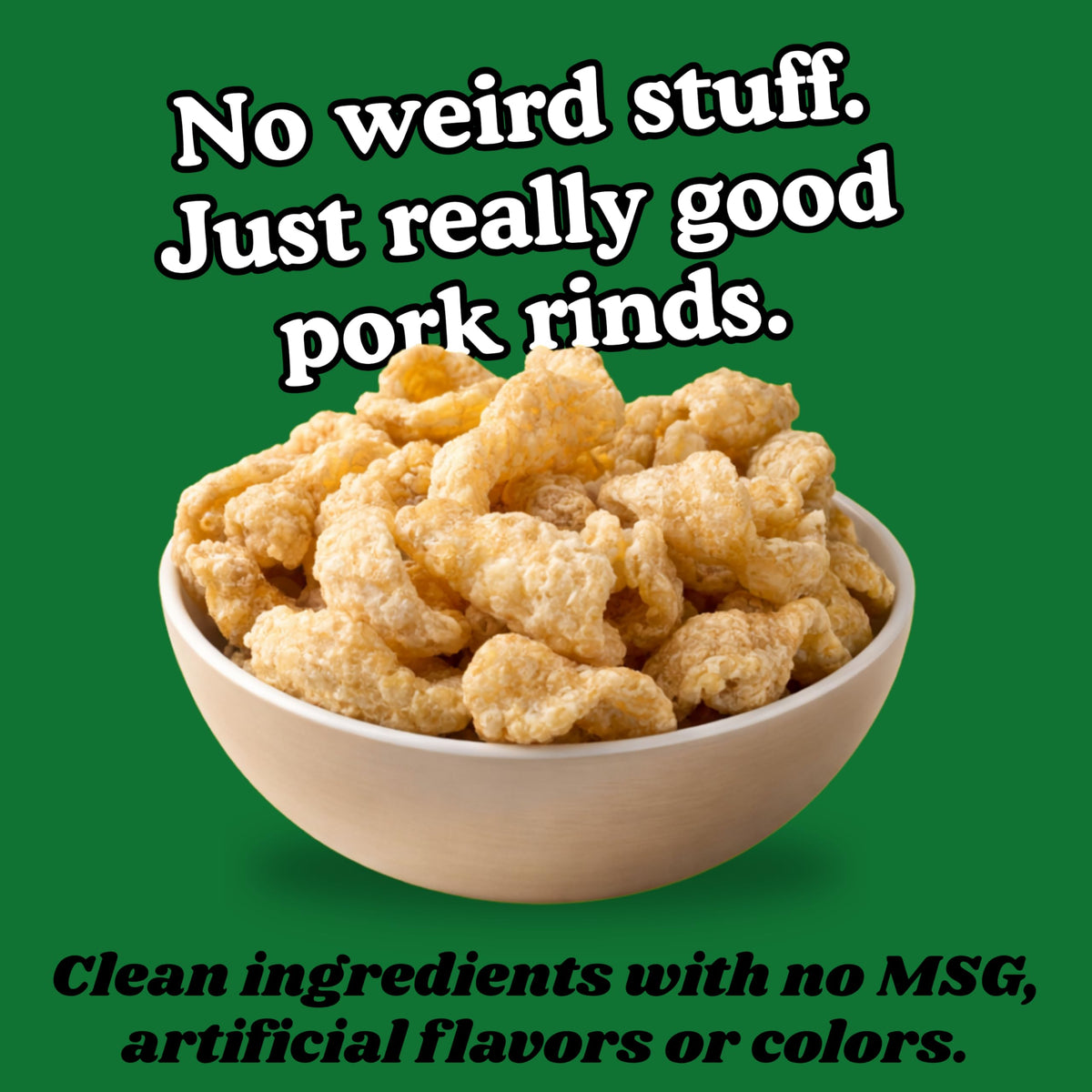Pork King Good nutrition label highlighting zero carbs and protein