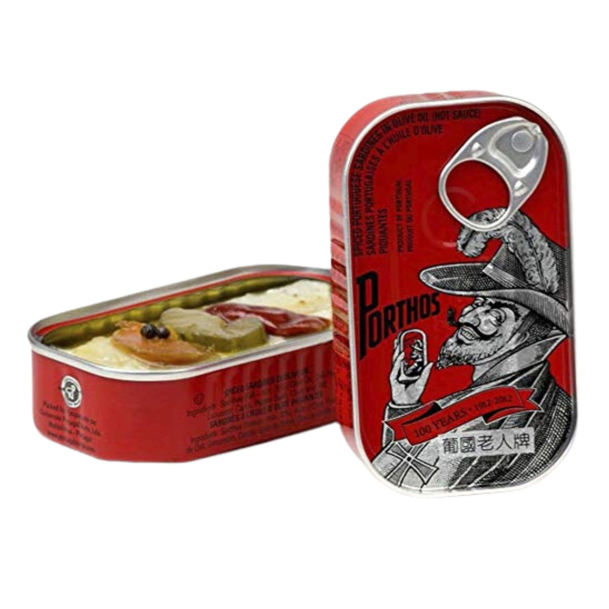 Porthos spiced sardines opened and ready on crackers, bold spice profile