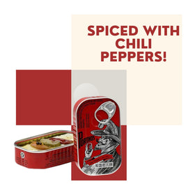 Porthos spiced sardines on crackers, vibrant oil and spice