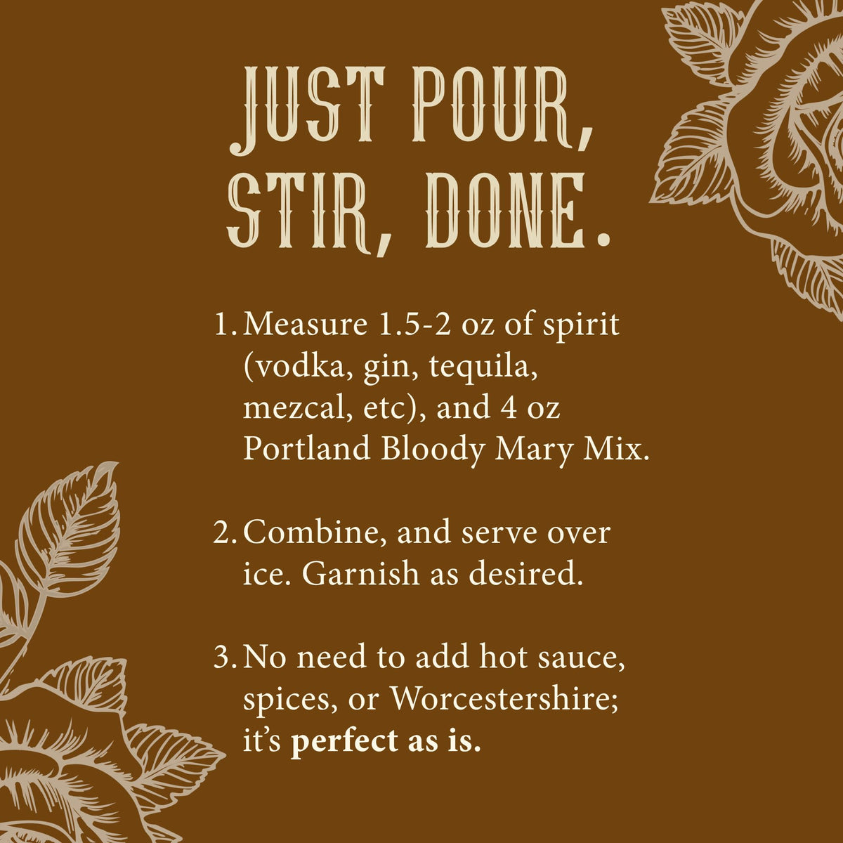 Serving Portland Bloody Mary Mix with a ready-to-enjoy cocktail