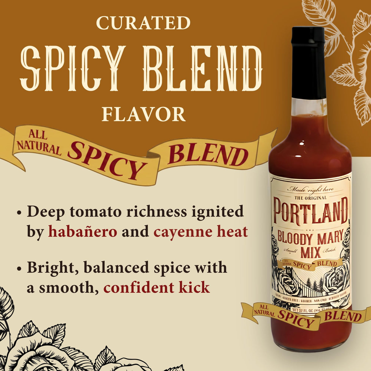 Close-up of Portland Bloody Mary Mix spice blend and savory notes