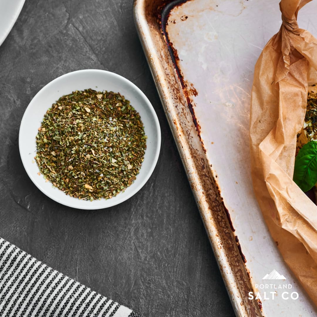 Portland Salt Co Greek Spice Blend on grilled meat adds aroma