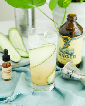 Portland Syrups Ginger Syrup cocktail with vodka demonstrates ginger enhancement in drinks