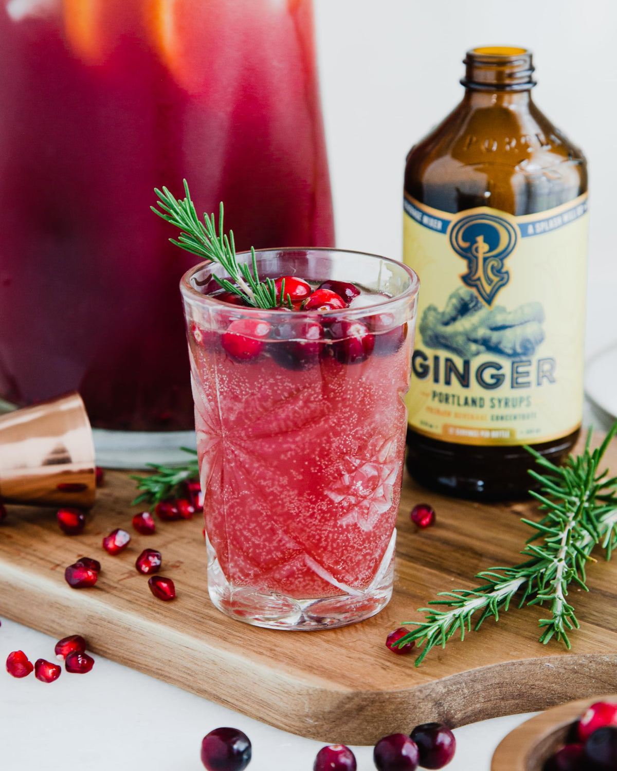 Portland Syrups Ginger Syrup organic ginger ingredients label emphasizes natural sourcing