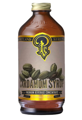 Portland Syrups Cardamom Syrup bottle showing premium spice for drinks and desserts.