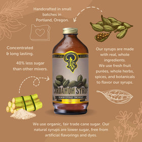 Cocktail scene featuring Cardamom Syrup for a spicy-sweet twist.