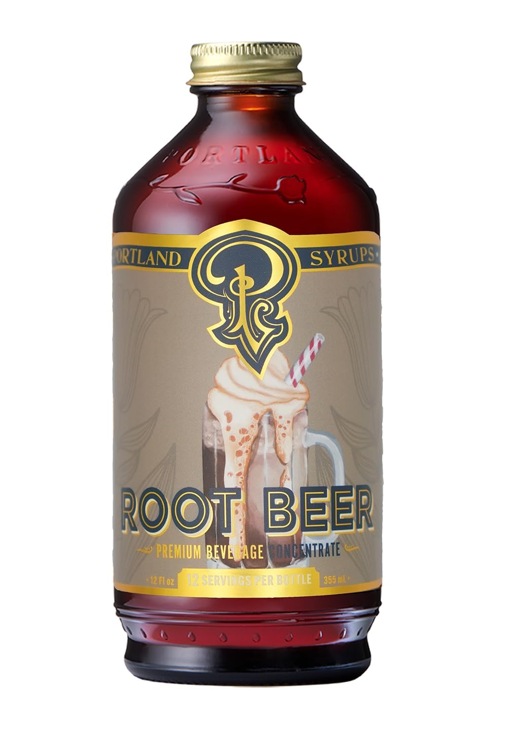 Portland Syrups Genuine Root Beer Syrup bottle ready for cocktails and sodas