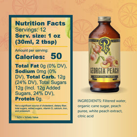Portland Syrups Georgia Peach Syrup enriches cocktails with real peach flavor.
