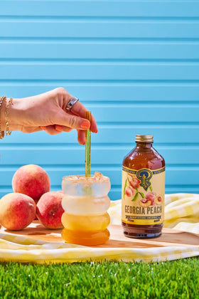 Portland Syrups Georgia Peach Syrup adds juicy notes to iced tea.