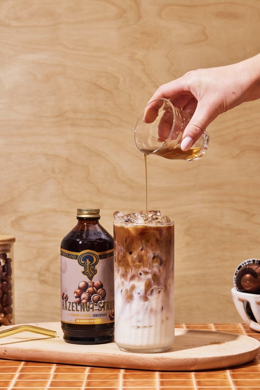 Portland Syrups Hazelnut Syrup cocktails for dessert-like drinks with nutty aroma.