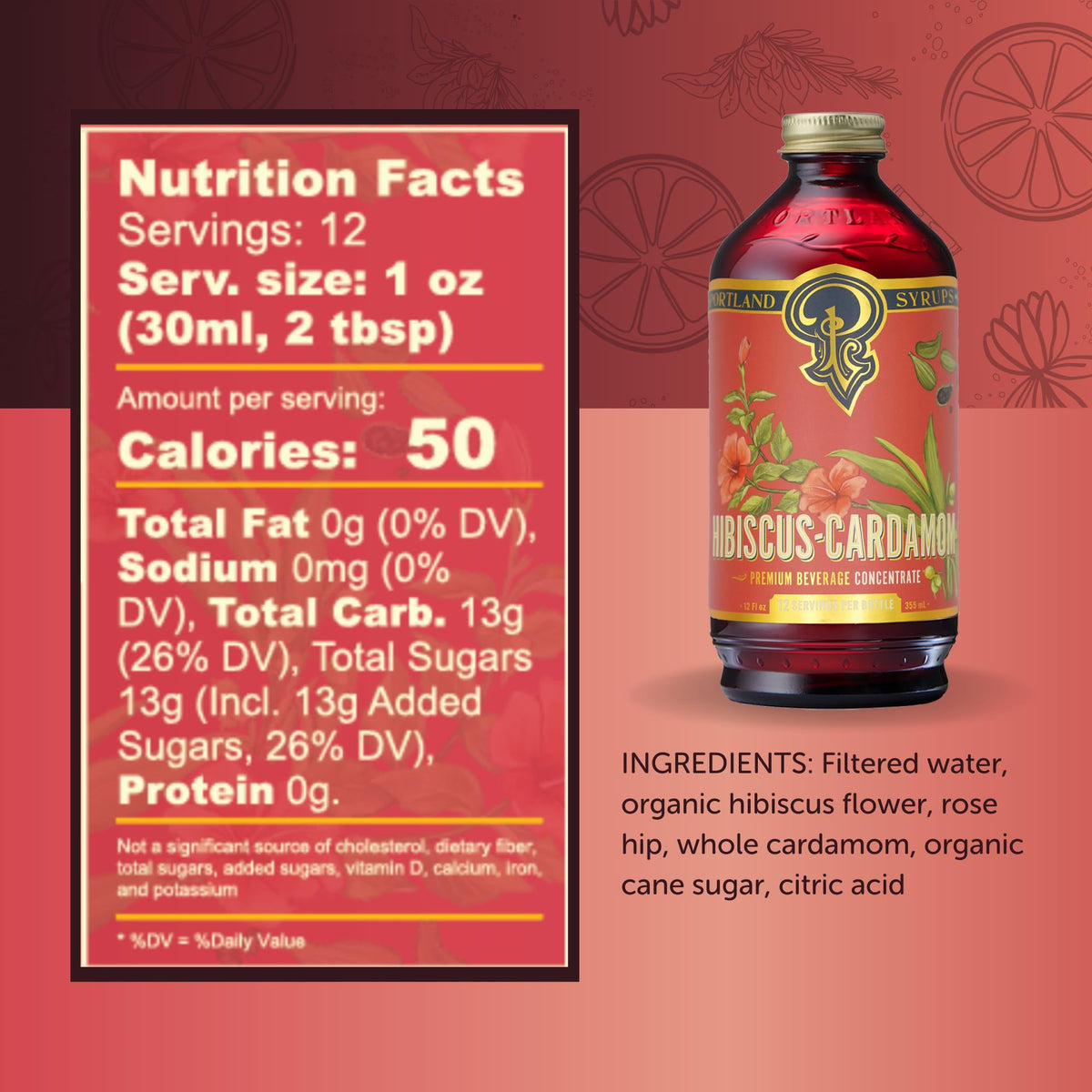 Portland Syrups Hibiscus Cardamom cocktail idea offers balanced flavor
