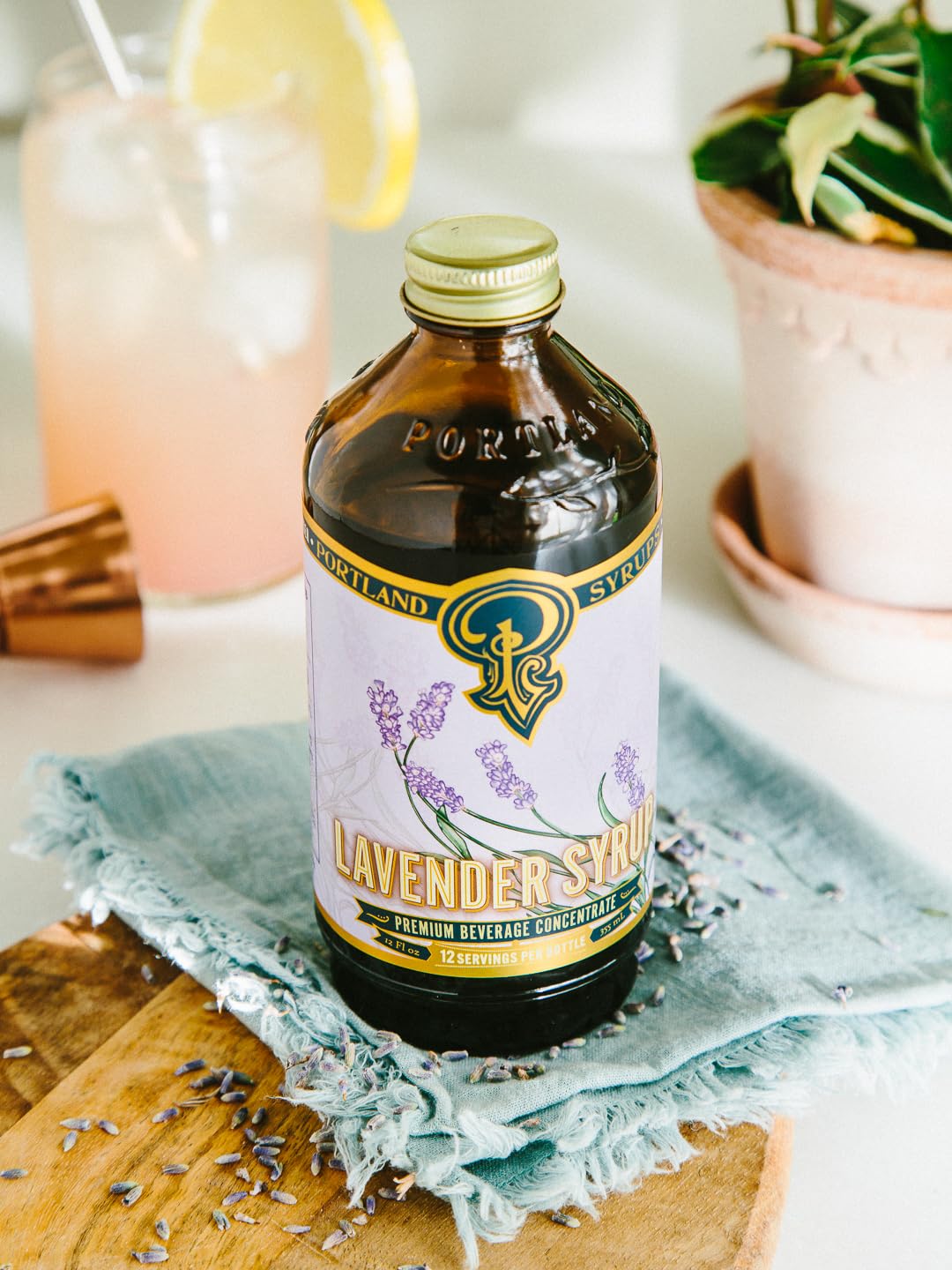Portland Syrups lavender syrup coffee cup with fragrant lift