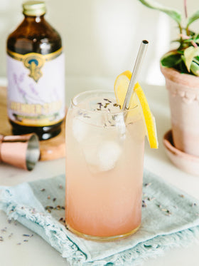 Portland Syrups Lavender Syrup dessert-bake shows versatile use in pastries and sweet treats.