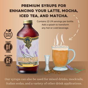 Portland Syrups lavender syrup pour illustrating easy, versatile use in drinks
