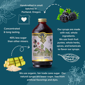 Portland Syrups Marionberry Syrup dessert plate pairing highlights flavor depth