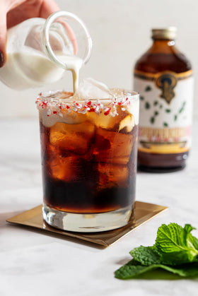 Portland Syrups Peppermint Syrup elevates iced coffee with crisp mint.