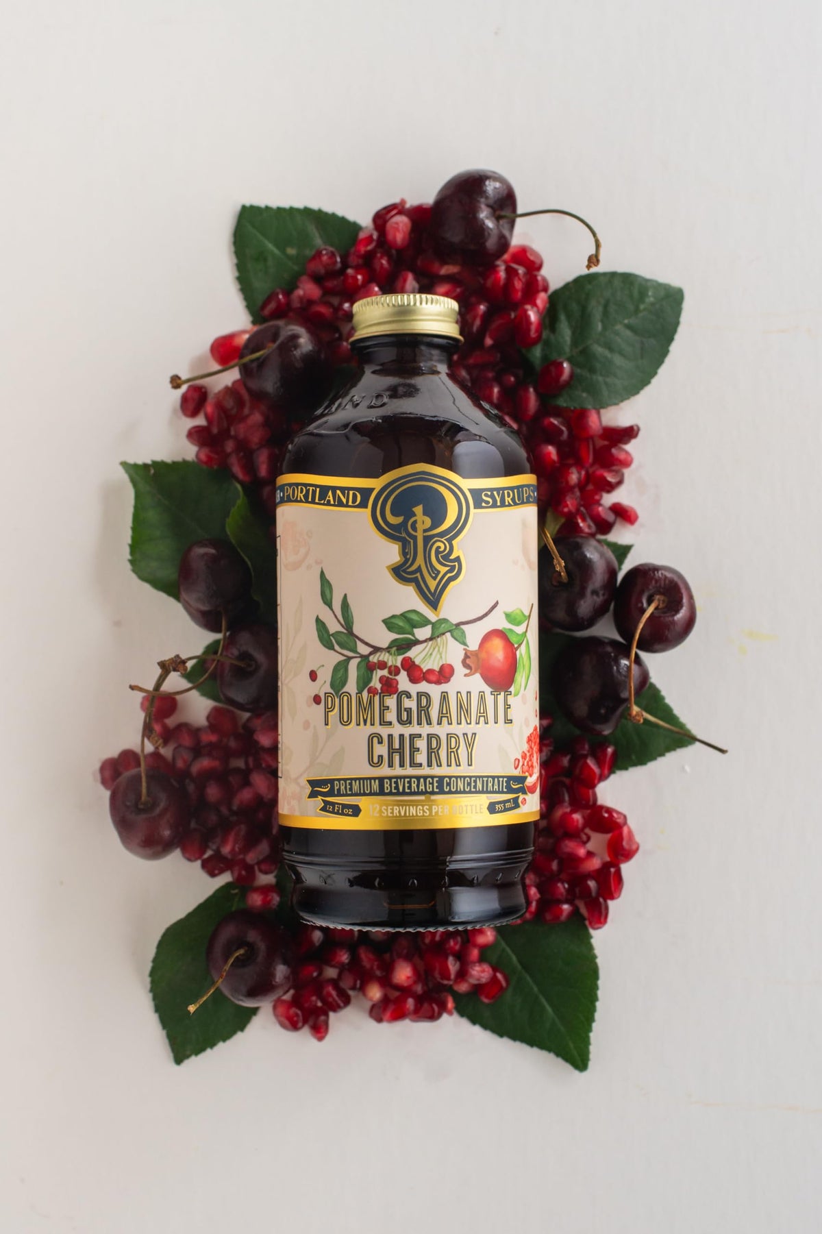 Portland Syrups Pomegranate Cherry syrup creates a fruity soda fizz.