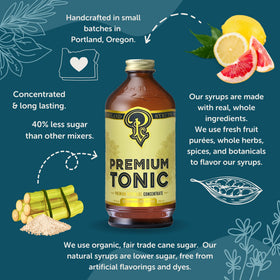 Portland Syrups Premium Tonic bar spoon stir shows effortless mixing for beverages.