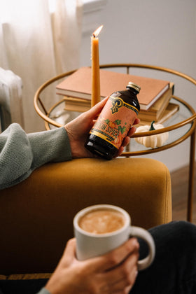 Portland Syrups Pumpkin Spice Syrup with cinnamon and ginger for warm drinks.