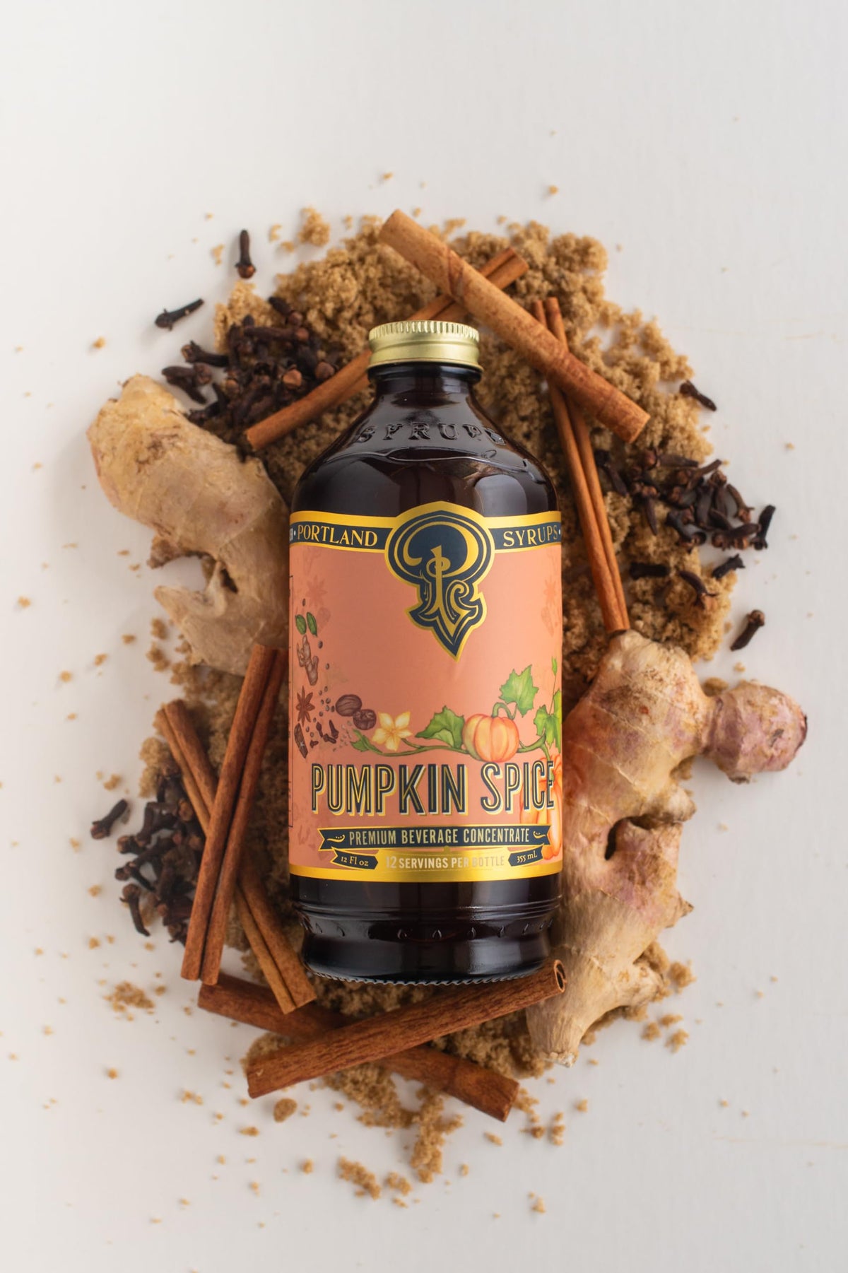 Portland Syrups Pumpkin Spice Syrup added to a mocktail for festive flavor.