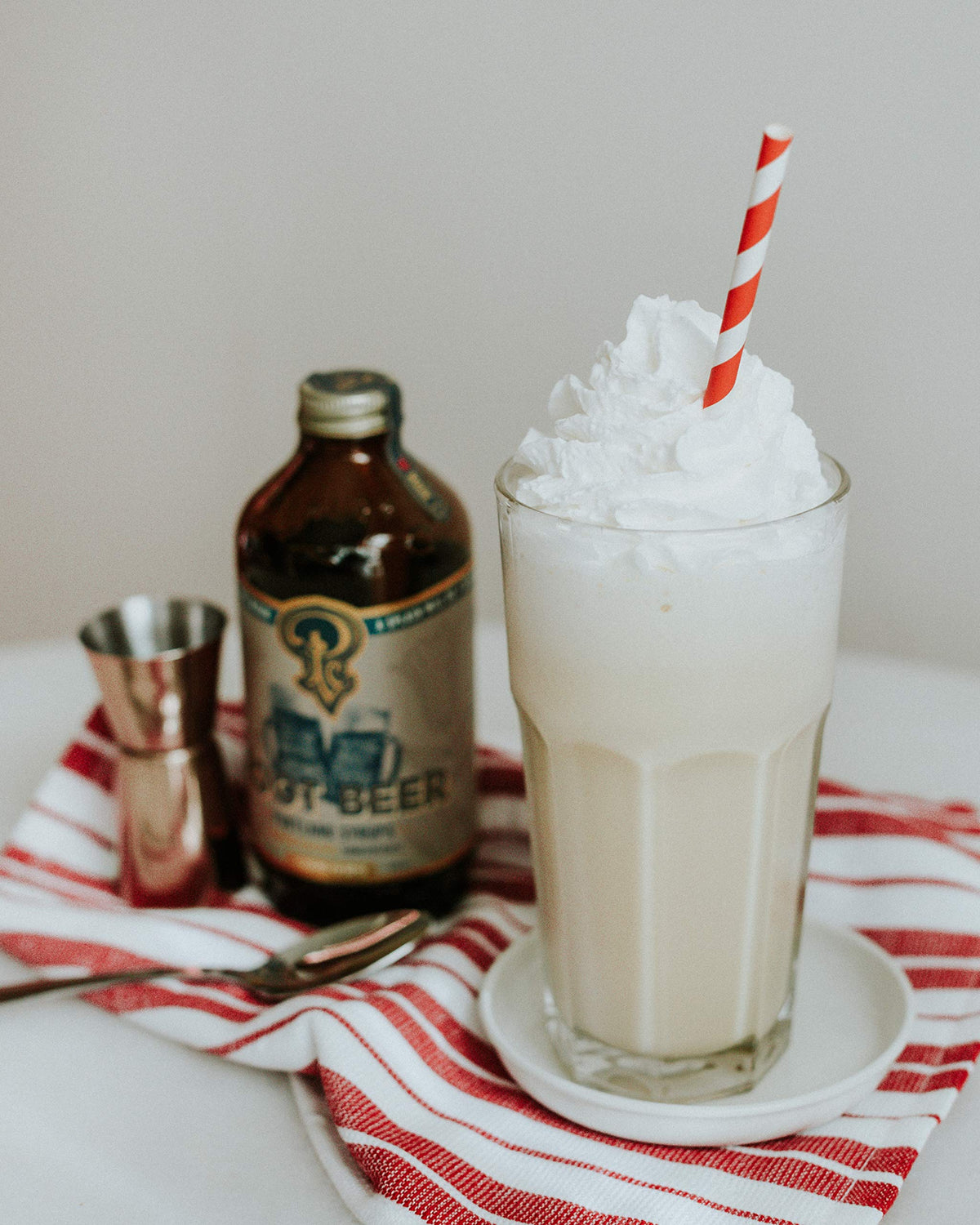 Portland Syrups root beer syrup drizzled over ice cream dessert