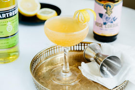 Rosy mocktail idea with Portland Syrups Rose Cordial for a non-alcoholic fizz.