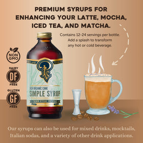 Portland Syrups simple syrup coffee-pour captures smooth sweetness ideal for hot lattes.