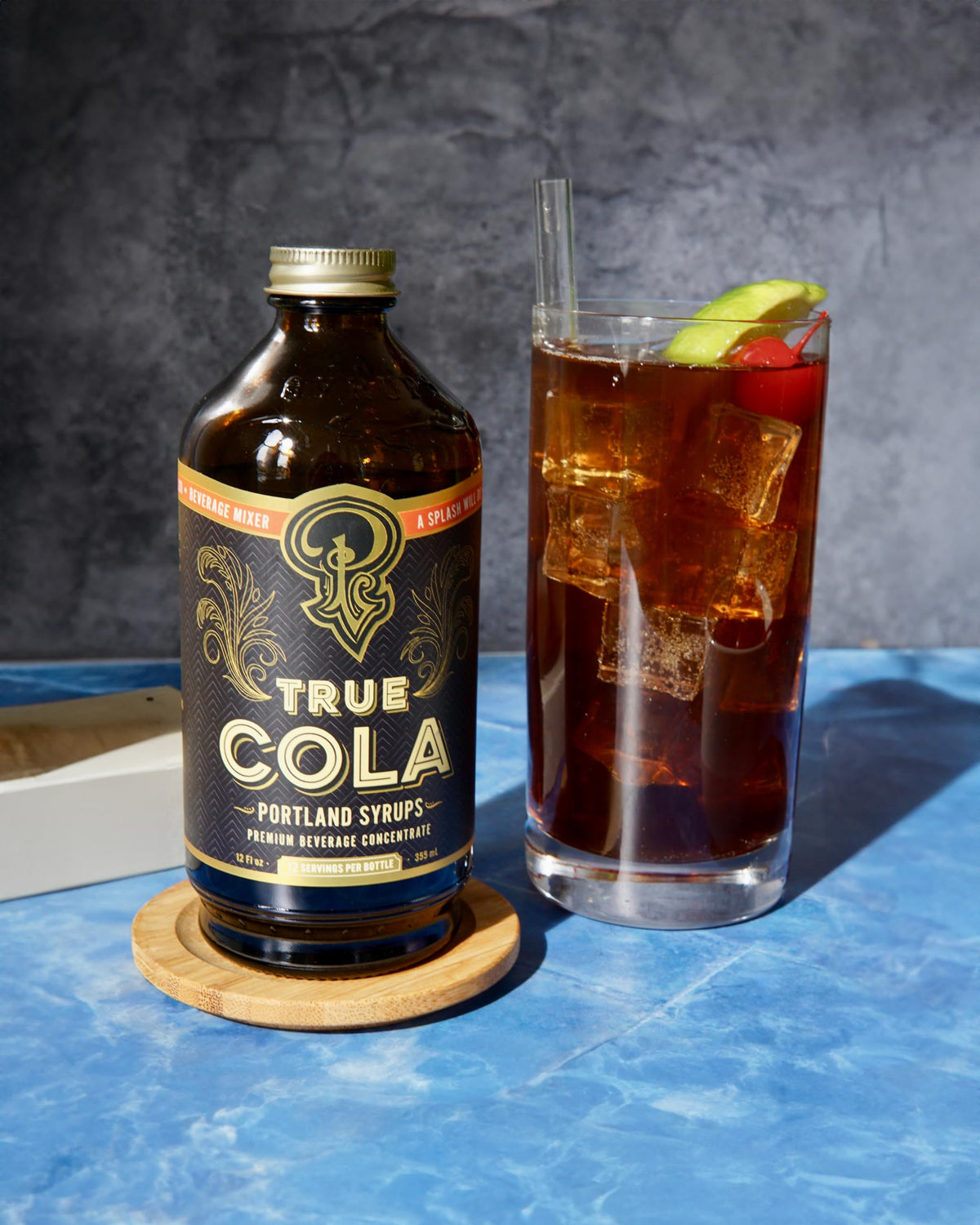 Small-batch production vibe behind True Cola signals handcrafted quality.