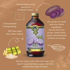 Coffee with Portland Syrups Ube Syrup for a flavorful morning boost