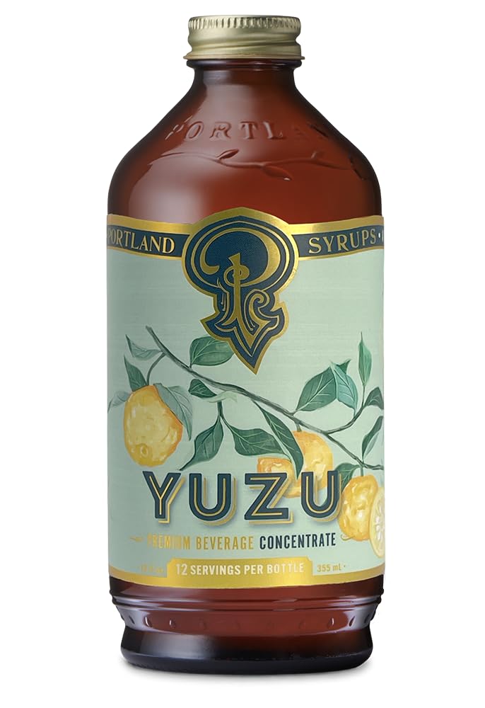 Portland Syrups Yuzu syrup bottle for vibrant cocktails with bold citrus.