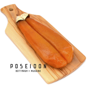 Poseidon Bottarga grated over pasta for a briny, rich aroma.