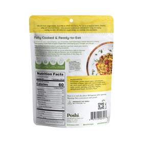 POSHI Artichoke & Asparagus Salad pouch open showing ready-to-eat contents