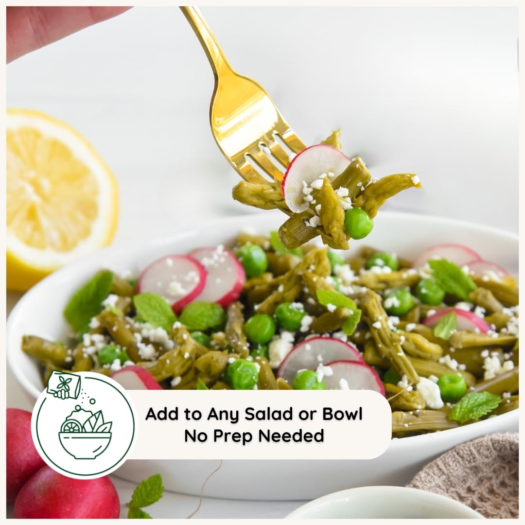 POSHI olive oil gloss on marinated vegetables suggesting premium taste.