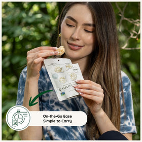 POSHI bite-sized portions on a lunch tray—vegan, gluten-free snack option.