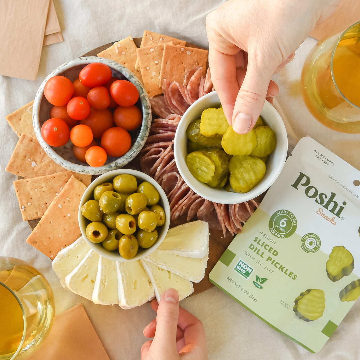 Poshi dill slices ideal for sandwiches and burgers, adding tangy bite
