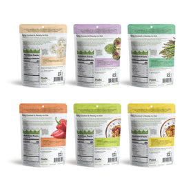 Poshi easy chef sampler ready-to-eat veggies in a pouch.