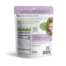 Poshi ready-to-eat artichokes in pouch, gourmet topper for meals.